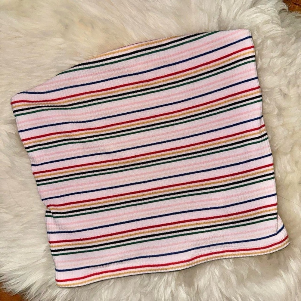 American Eagle rainbow striped crop top - Size XS